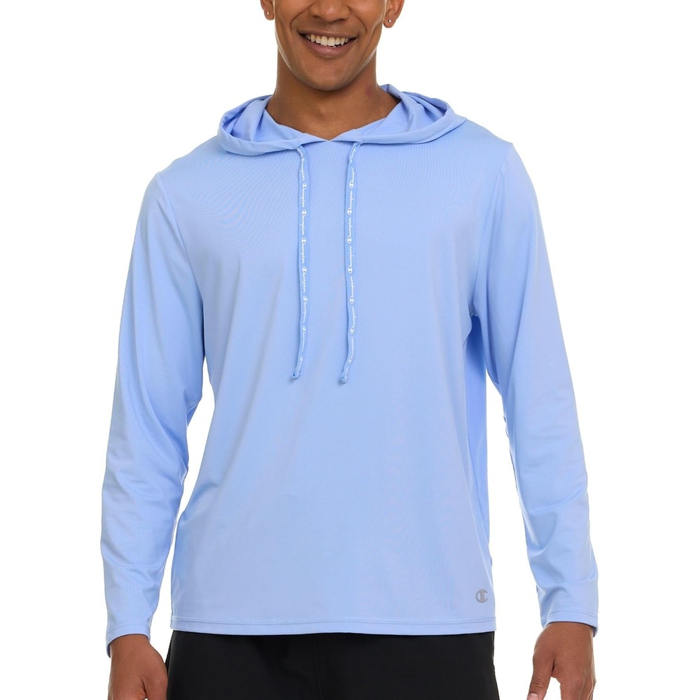 image:imageChampion Mens Sun Hoodie Long Sleeve UPF 50 Sun Shirts for Men Lightweight UV Protection Rash Guard Fishing Swim ShirtLight Blue