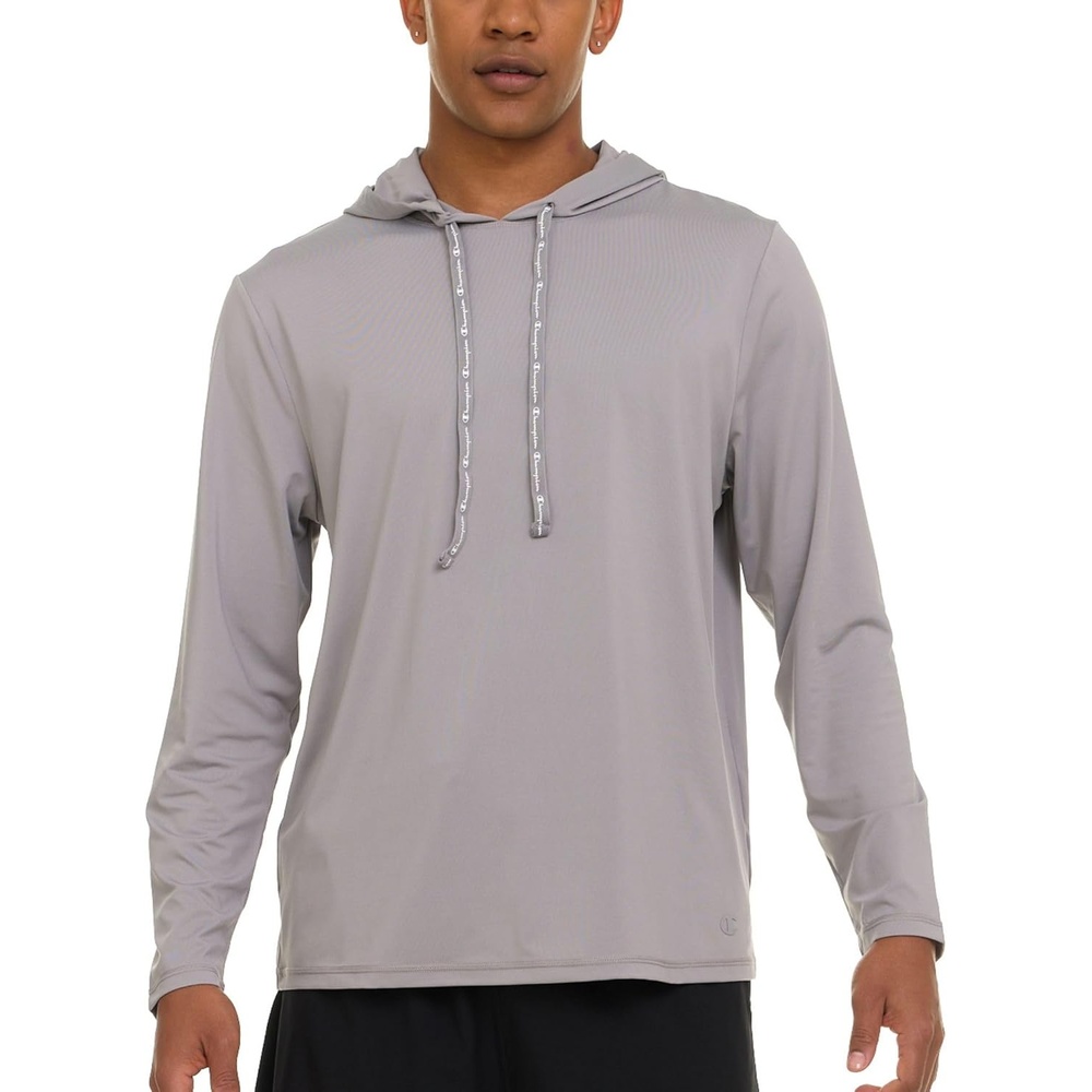 image:imageChampion Mens Sun Hoodie Long Sleeve UPF 50 Sun Shirts for Men Lightweight UV Protection Rash Guard Fishing Swim ShirtLight Grey
