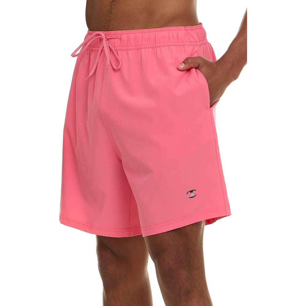 image:imageChampion Mens Swim Trunks with Mesh Liner 7 Inseam Quick Drying Mens Bathing Suit Board Shorts for Swimming and BeachCoral