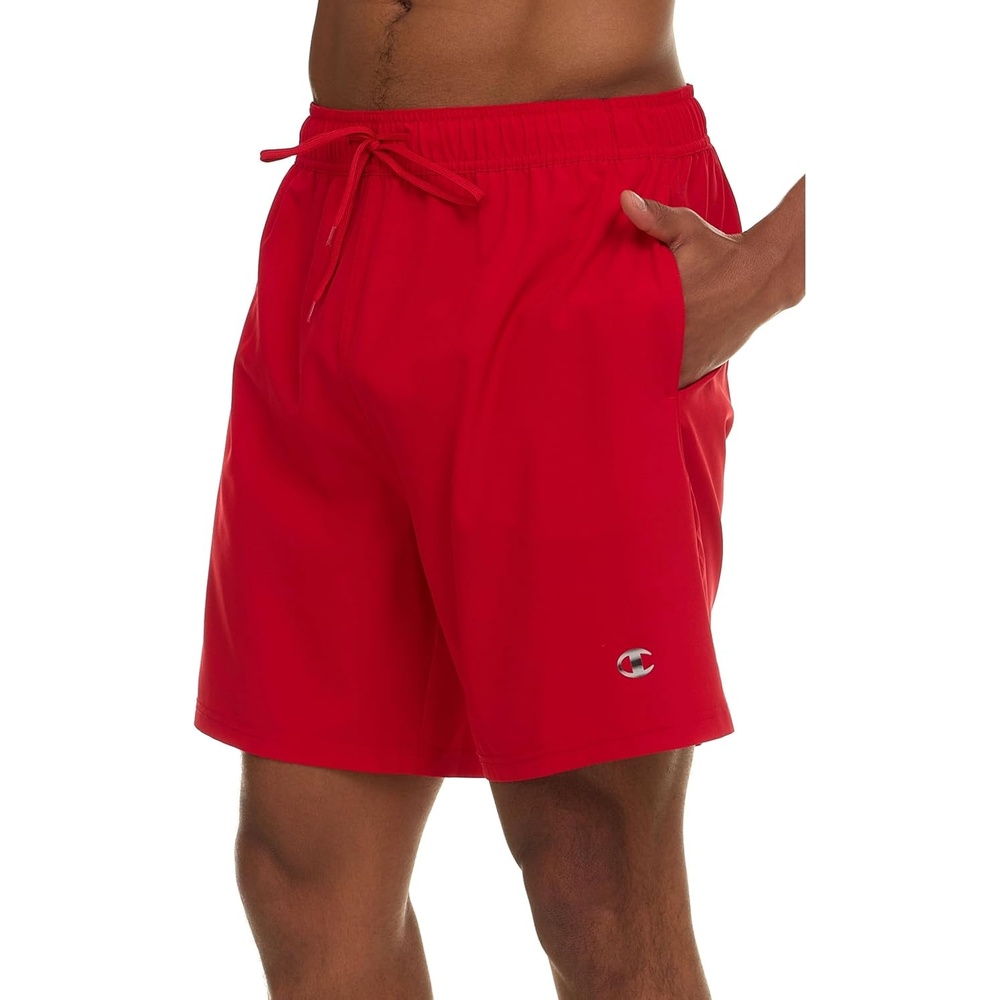 image:imageChampion Mens Swim Trunks with Mesh Liner 7 Inseam Quick Drying Mens Bathing Suit Board Shorts for Swimming and BeachRed