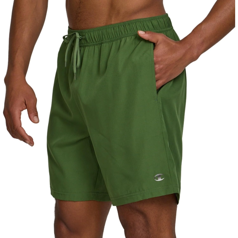 image:imageChampion Mens Swim Trunks with Mesh Liner 7 Inseam Quick Drying Mens Bathing Suit Board Shorts for Swimming and BeachRyegrass Green