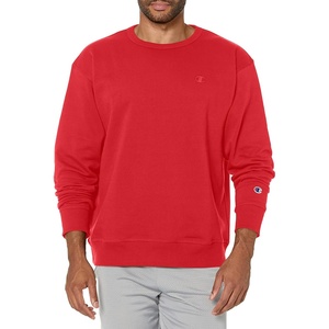 Champion Men’s Crewneck Fleece Sweatshirt, Standard Fit, Midweight, C Logo, Available in Regular and Big & Tall, Team Red Scarlet – C Logo, Large Tall
