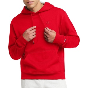 Champion Men’s Pullover Fleece Hoodie, Midweight, C Logo (Reg. Or Big & Tall)(Team Red Scarlet C Logo)