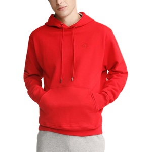 Champion Men’s Pullover Fleece Hoodie, Standard Fit, Midweight, C Logo, Available in Regular and Big & Tall(Tango Red – C Logo)