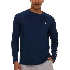 Champion Rash Guard for Men, Long Sleeve Mens Swim Shirt for Fishing Hiking UPF+ 50 SPF Sun UV Protection, Quick Dry(Navy)