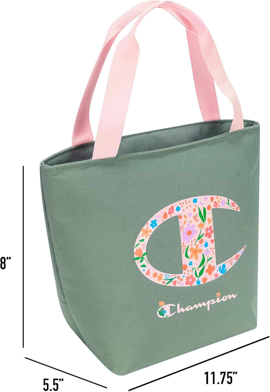 image:imageChampion Kids Fresh Insulated Lunch Tote with Carry Handle No Leak Cooler Bag for Daily Use PinkBlue One SizeOlive