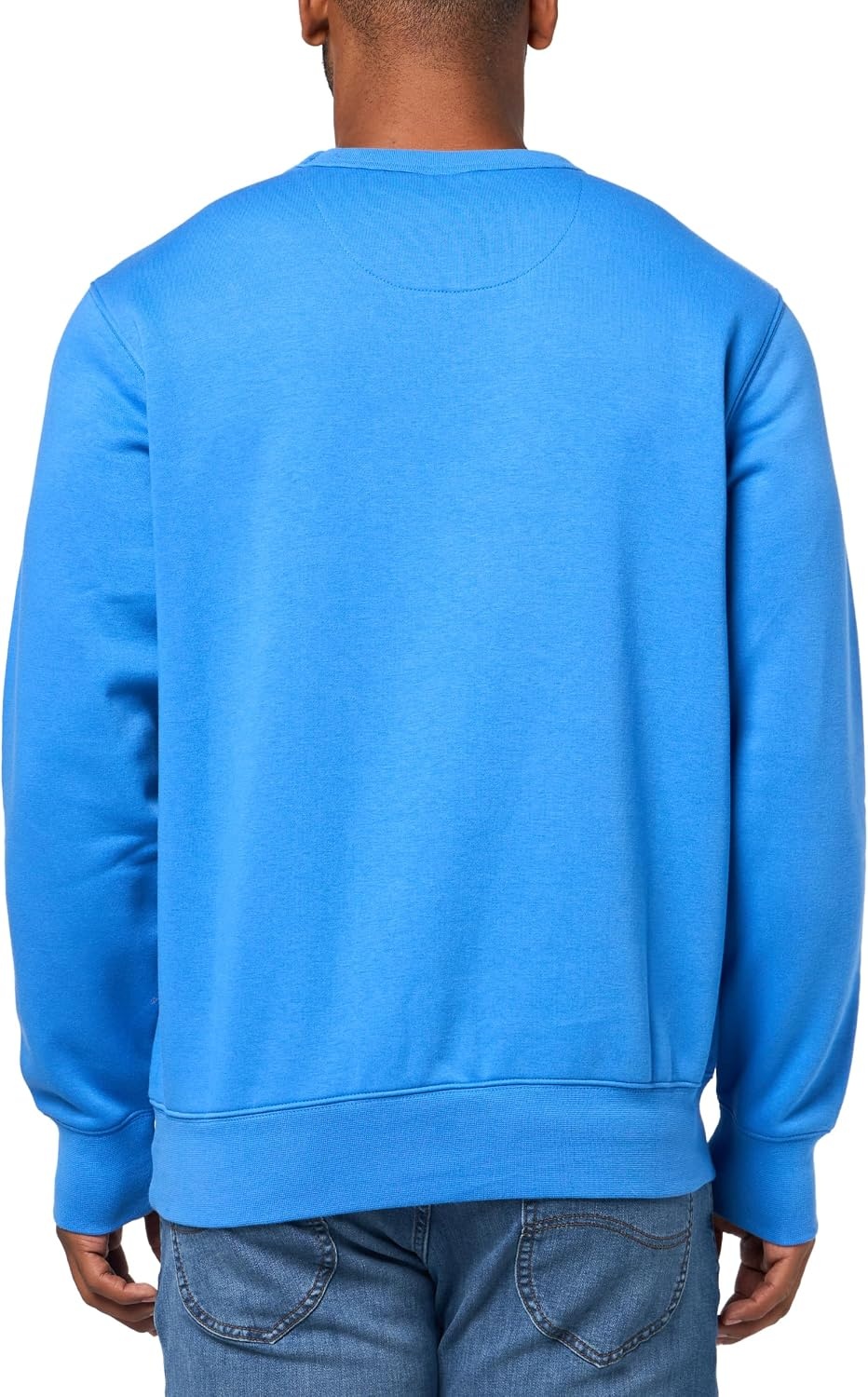 image:imageChampion Mens Crewneck Fleece Sweatshirt Standard Fit Midweight Script Logo Available in Regular and Big amp TallNebulas Blue Classic Script Logo