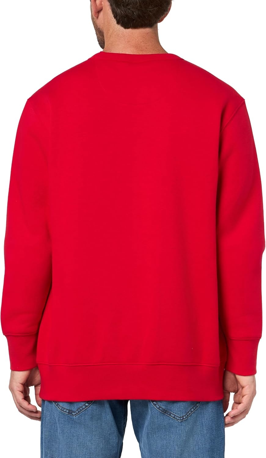 image:imageChampion Mens Crewneck Fleece Sweatshirt Standard Fit Midweight Script Logo Available in Regular and Big amp TallTango Red Classic Script Logo